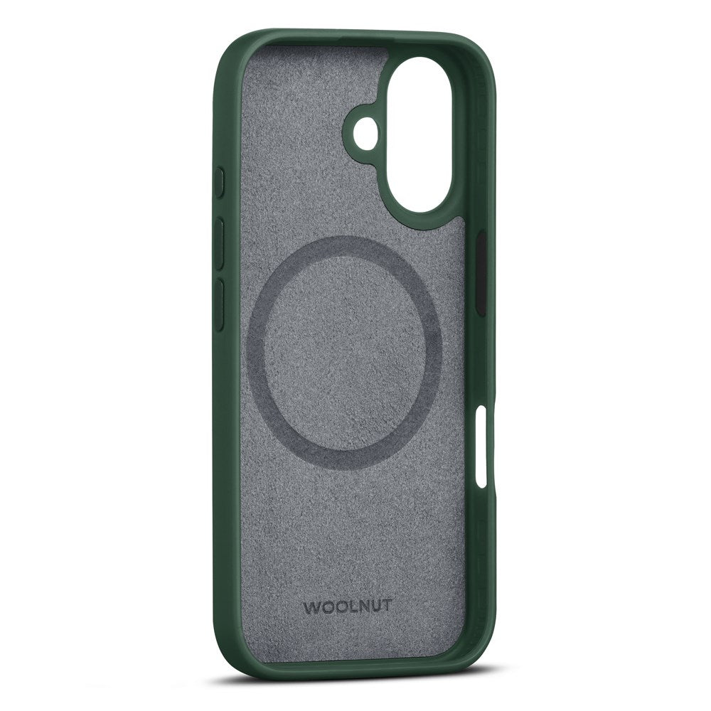 iPhone 16 WOOLNUT Ægte Læder Mobil Cover - MagSafe Kompatibel - Grøn
