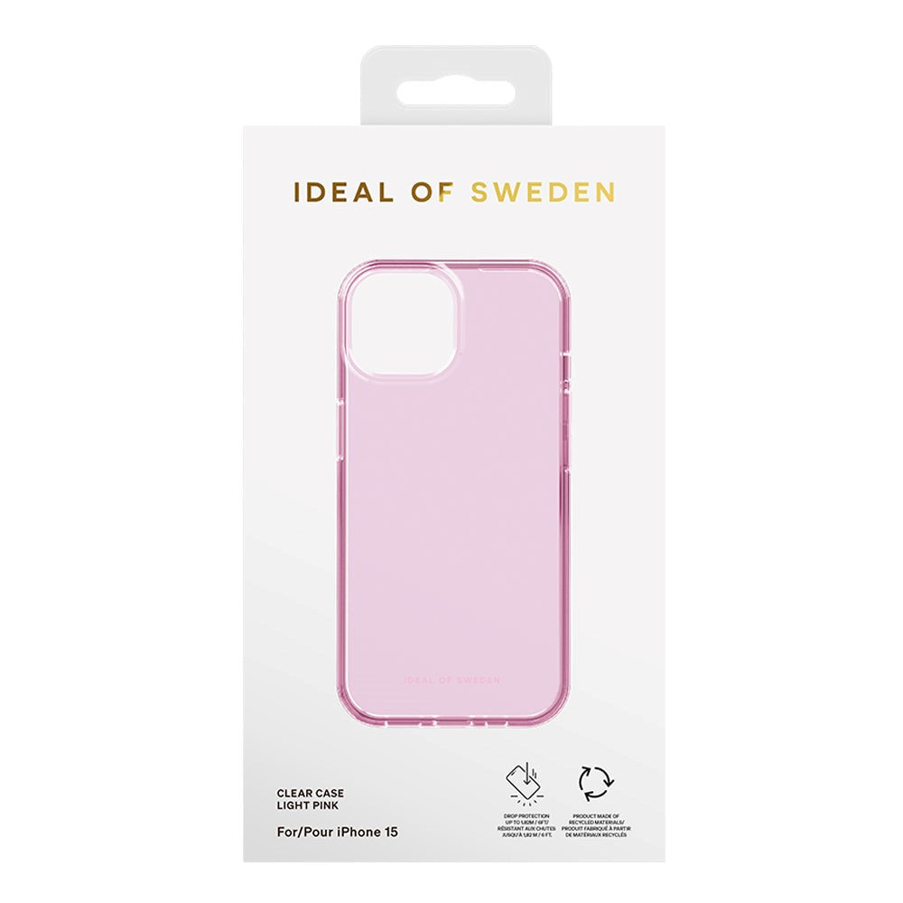 iPhone 15 iDeal Of Sweden Clear Cover - Light Pink