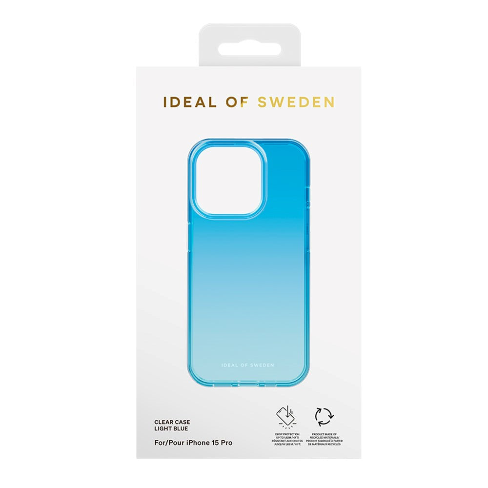 iPhone 15 Pro iDeal Of Sweden Clear Cover - Light Blue