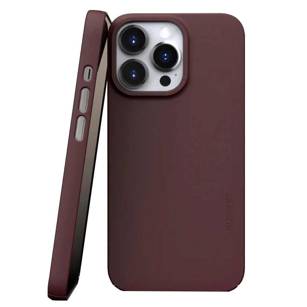 Nudient Thin Case V3 iPhone 13 Pro Bagside Cover - Sangria Red