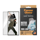 PanzerGlass Samsung Galaxy S24 Ultra Matrix AntiBacterial Ultra Wide Fit Plastikbeskyttelse - AlignerKit - Platinum Strength - Gennemsigtig