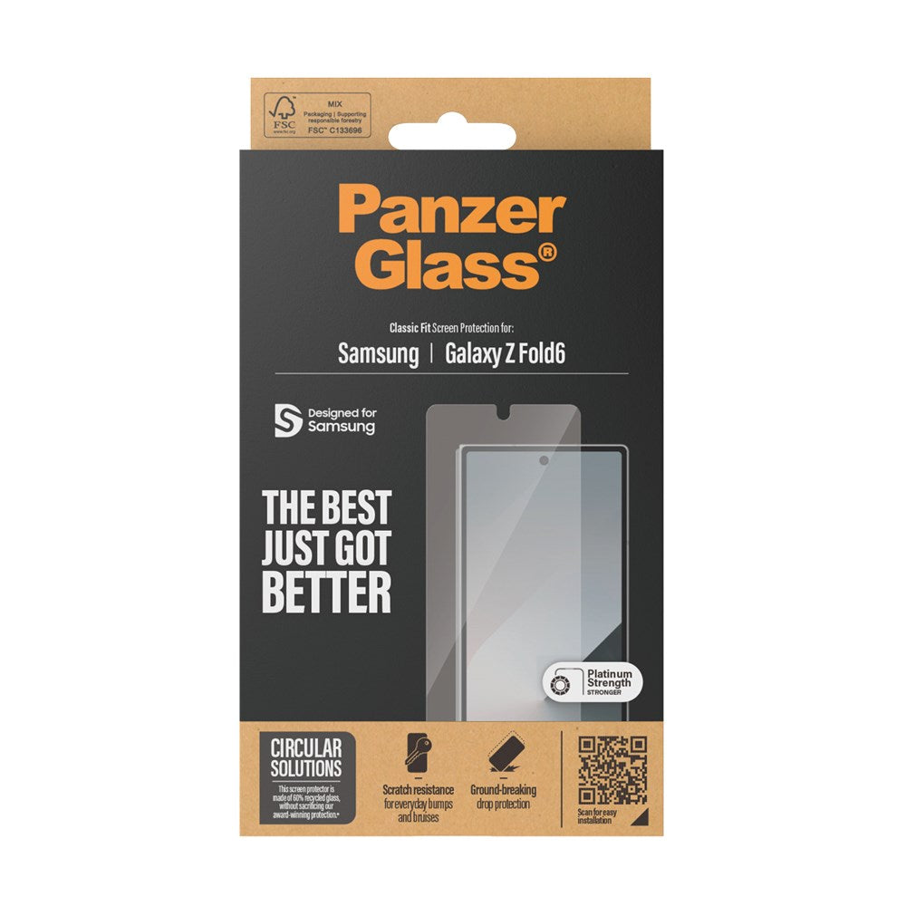 PanzerGlass Samsung Galaxy Z Fold6 Classic Fit Beskyttelsesglas - Platinum Strength - Gennemsigtig