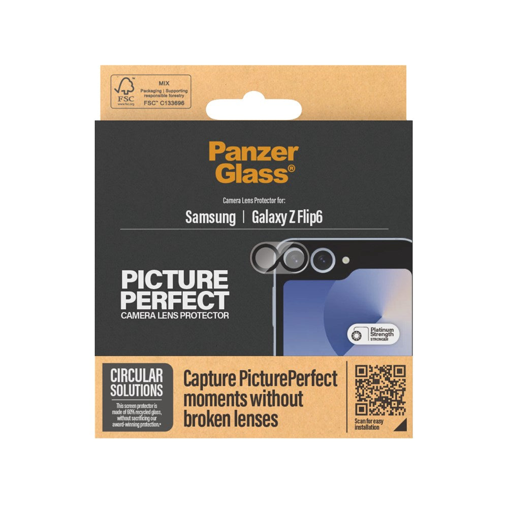 Samsung Galaxy Z Flip6 PanzerGlass PicturePerfect - Beskyttelsesglas til Kamera- Gennemsigtig / Sort