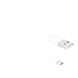 Key USB-A til Micro USB 10W Kabel - 1 Meter - Hvid