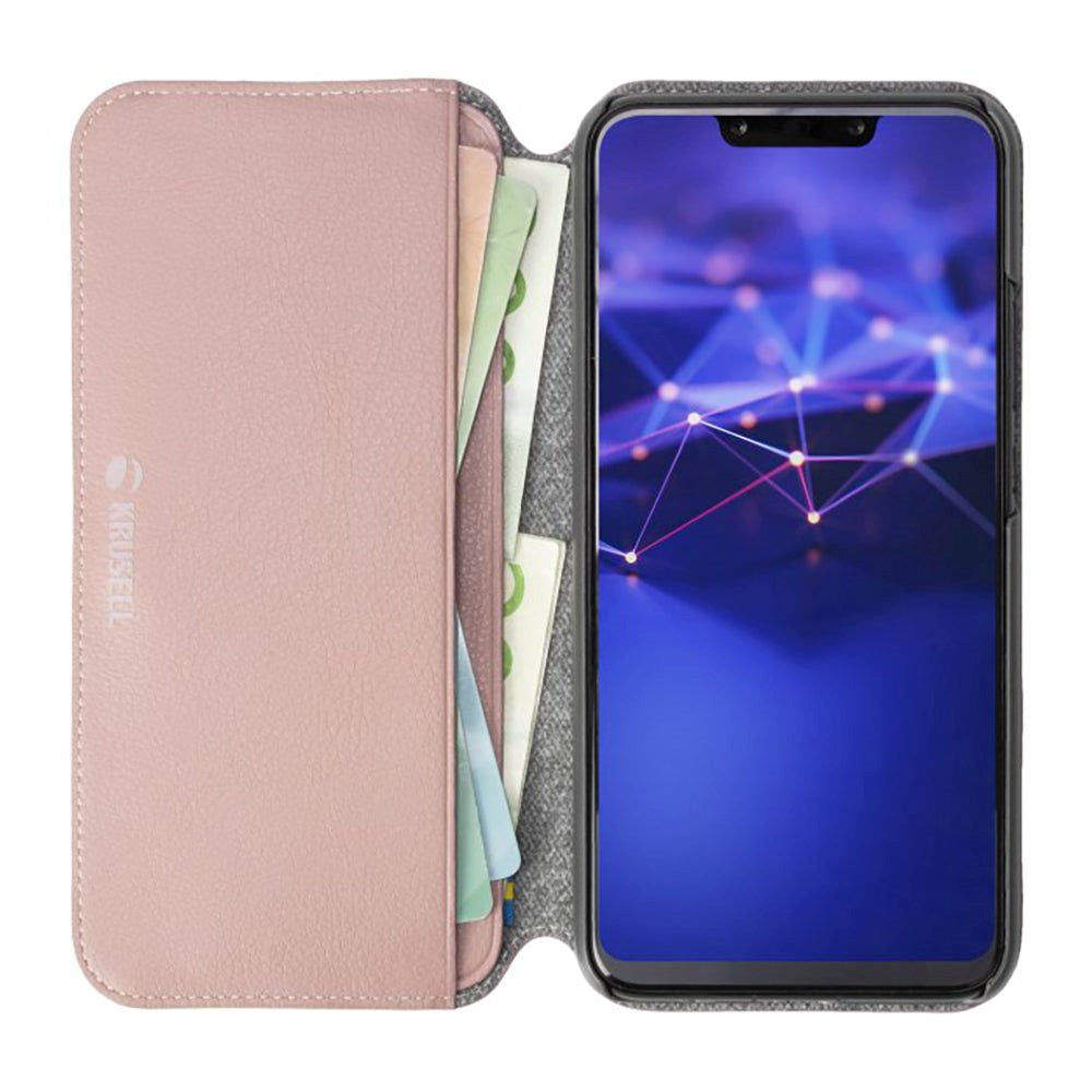 Krusell Pixbo 4 Card FolioCase Huawei Mate 20 Lite Læder Flip Cover - Pink