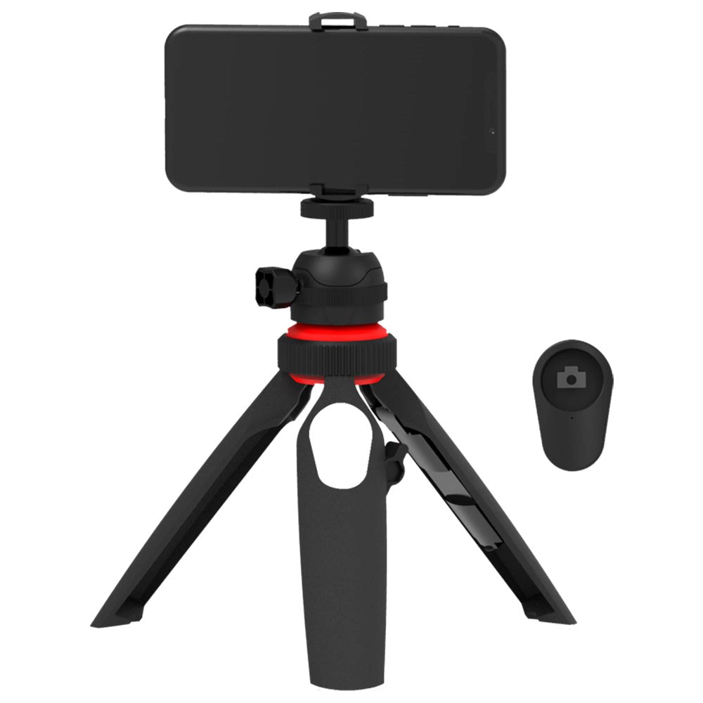 Digipower Active Mini Tripod til Smartphone / Kamera m. Trådløs Fjernbetjening - Sort