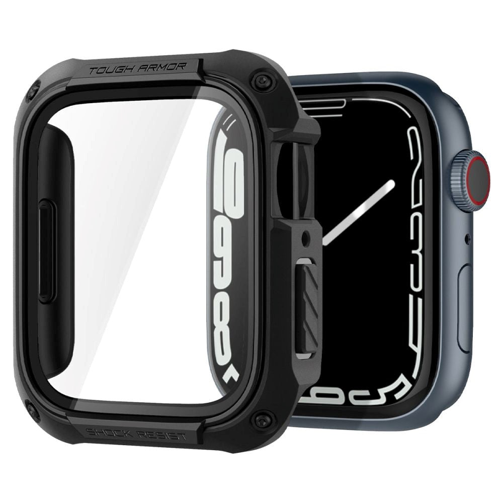 SPIGEN Apple Watch 8 / 7 (45 mm) Tough Armor Cover m. Beskyttelsesfilm - Sort