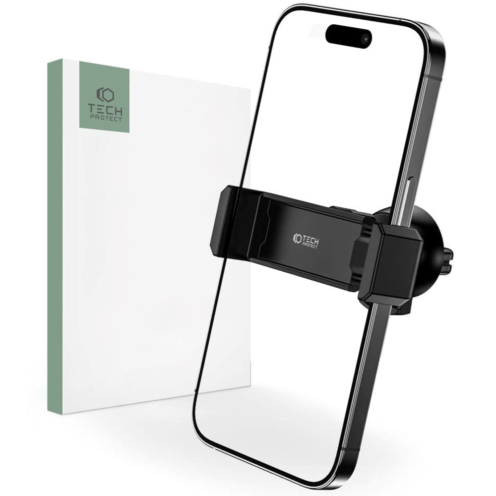 Tech-Protect V3 Mini Mobilholder til Bilens Ventilationsanlæg - Max Mobil: 55 x 80mm - Sort