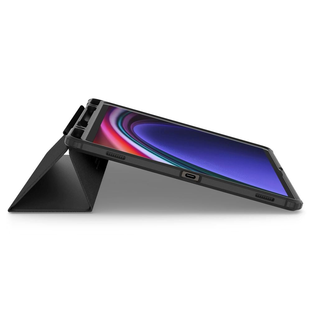 Spigen Samsung Galaxy Tab S9+ (Plus) / S10+ (Plus) Ultra Hybrid Pro Flip Cover - Gennemsigtig / Sort