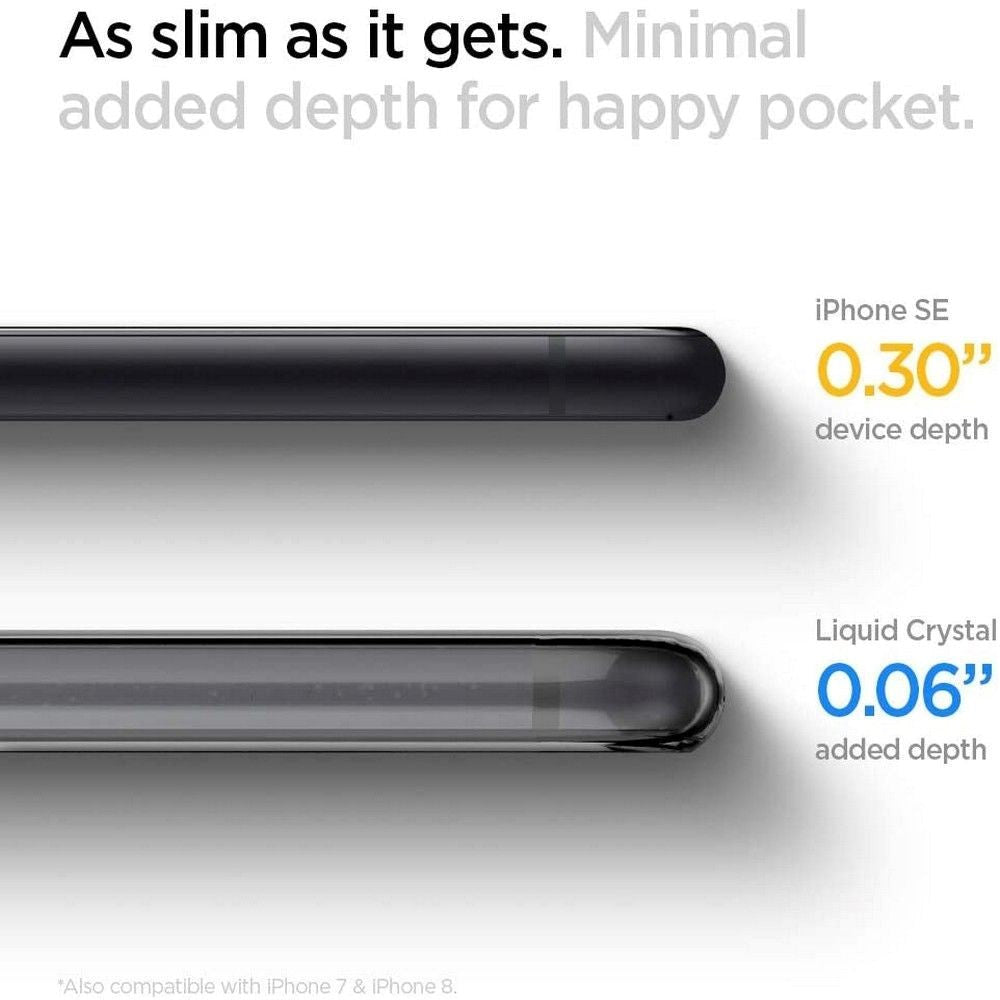 Spigen iPhone SE (2022 / 2020) / 8 / 7 Liquid Crystal Bagside Cover - Gennemsigtig