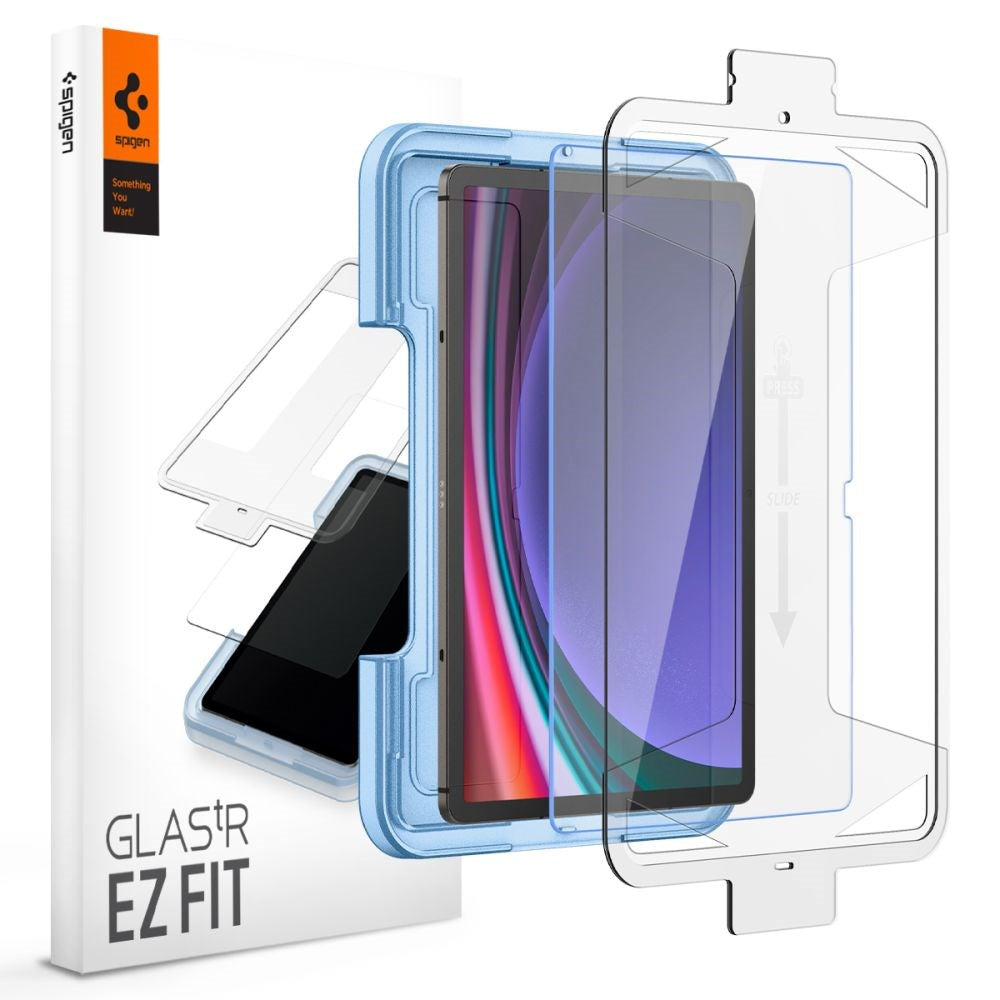 Spigen Samsung Galaxy Tab S9+ (Plus) EZ Fit Glas.tR Skærmbeskyttelse - Case Friendly - Gennemsigtig