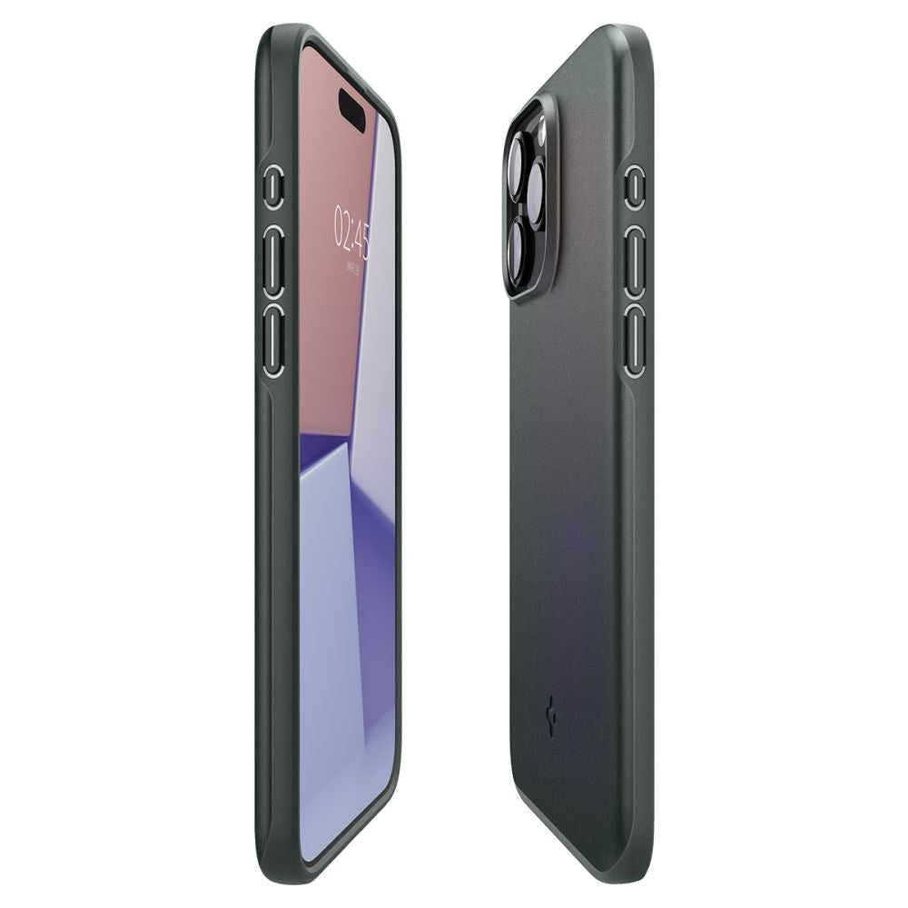 Spigen iPhone 15 Pro Max Thin Fit Case - Abyss Green