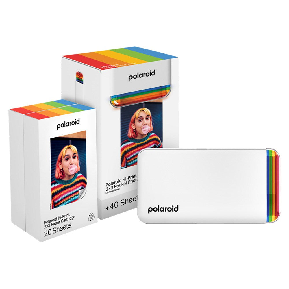 Polaroid Hi-Print Gen. 2 2x3 Everything Box m. Mobil Fotoprinter & Fotopapir 40 stk. - Hvid