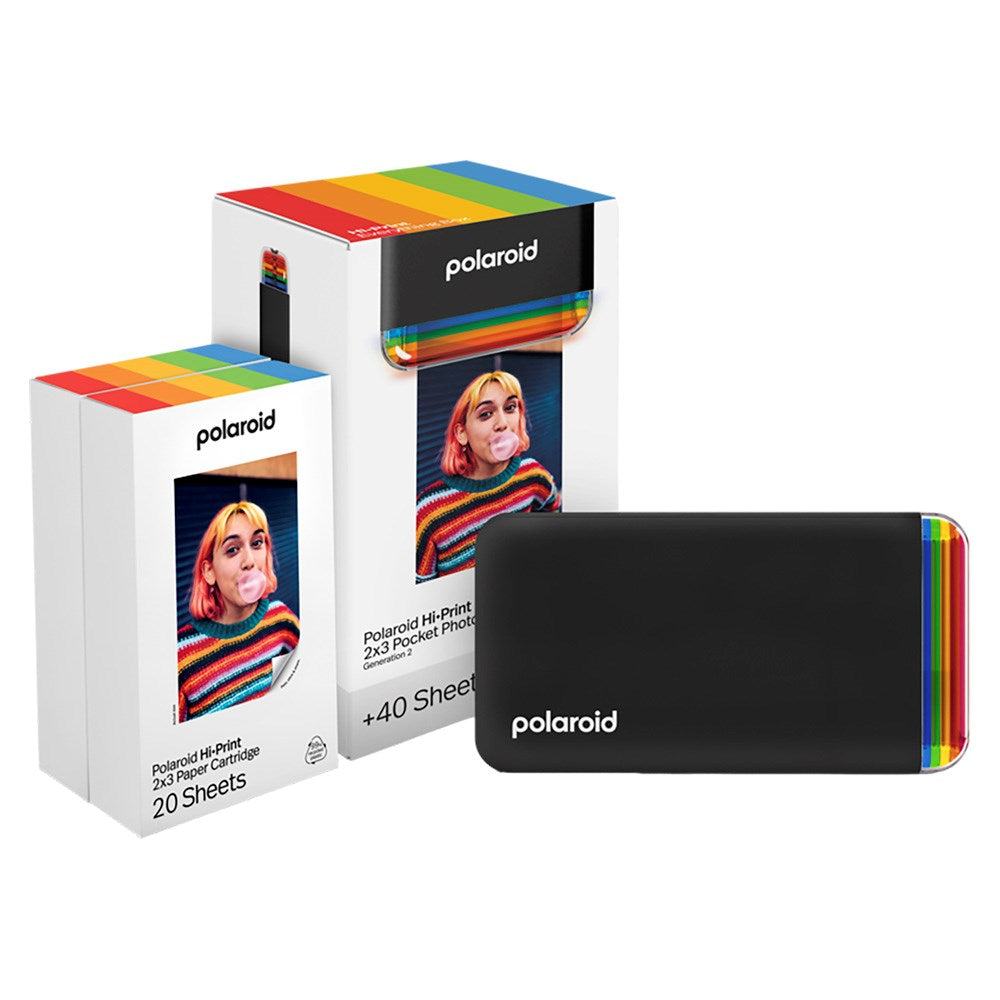 Polaroid Hi-Print Gen. 2 2x3 Everything Box m. Mobil Fotoprinter & Fotopapir 40 stk. - Sort