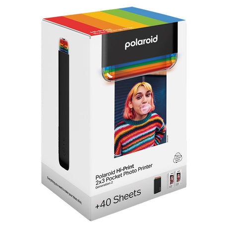 Polaroid Hi-Print Gen. 2 2x3 Everything Box m. Mobil Fotoprinter & Fotopapir 40 stk. - Sort