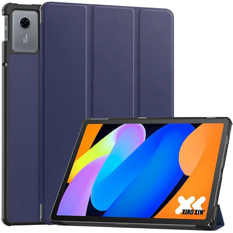 EIDERWOOD Lenovo Idea Tab / Xiaoxin Pad 11 Kunstlæder Flip Tablet Cover - Blå