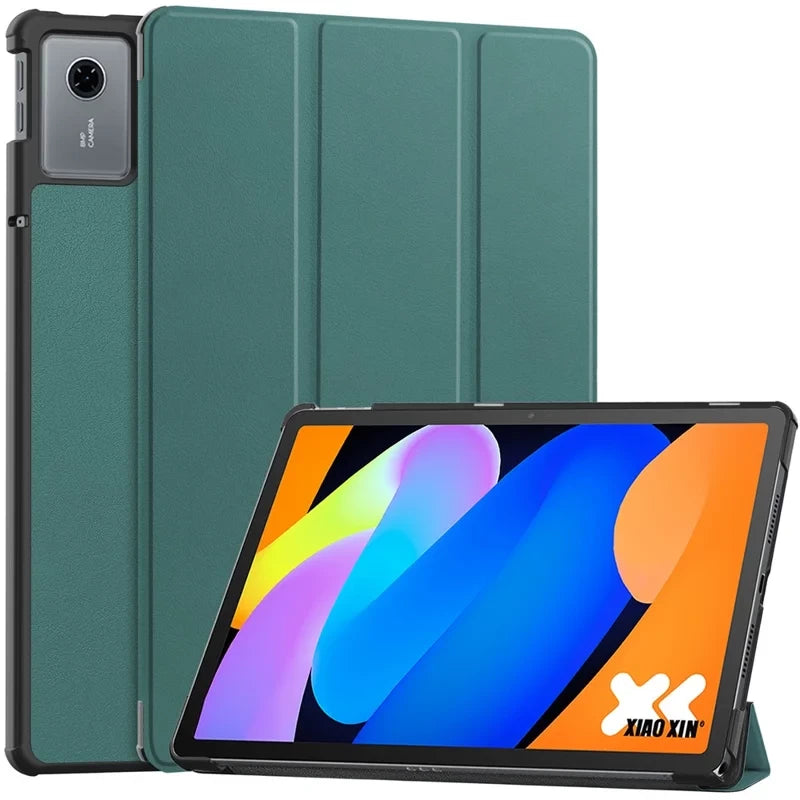 EIDERWOOD Lenovo Idea Tab / Xiaoxin Pad 11 Kunstlæder Flip Tablet Cover - Grøn