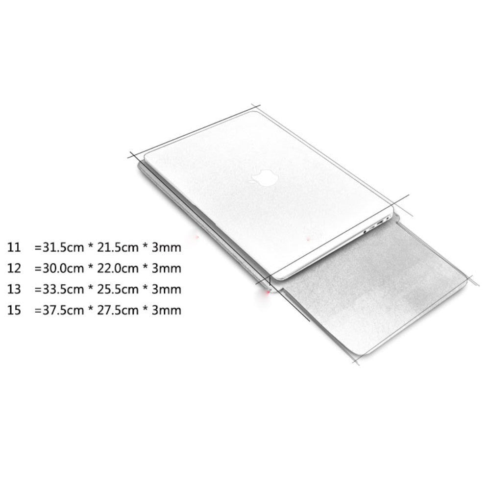 MacBook / Laptop 12" (30cm x 22cm x 3mm) SOYAN Læder Sleeve med musemåtte - Rose Gold