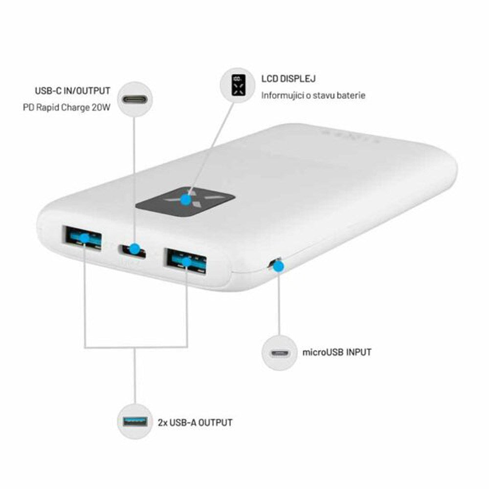 Fixed Zen 10 USB-C Power Bank 10.000 mAh - Hvid