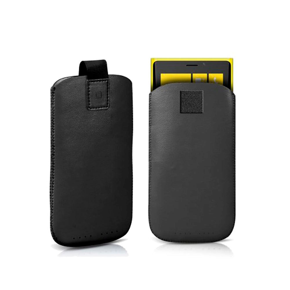 Universal Læder Mobil Etui SBS - (Maks. Mobil: 116 x 59 mm) - Sort