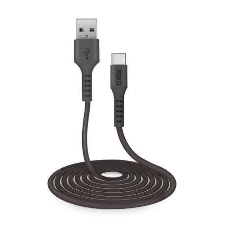 SBS USB-C Ladekabel - 3 Meter - 480 Mbit/s - Sort