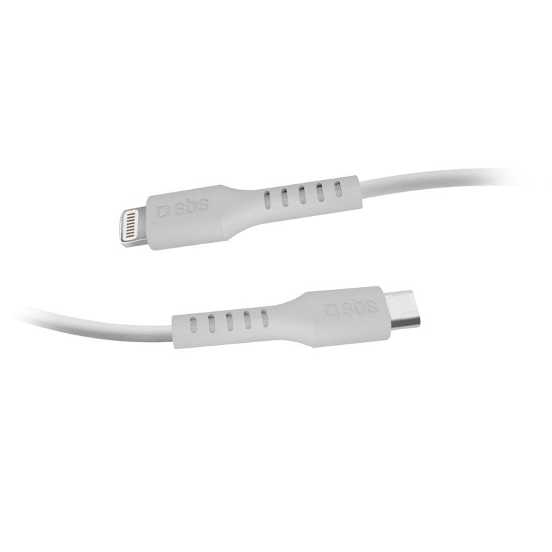 SBS USB-C til Lightning Ladekabel - 2 Meter - MFI - 480 Mbit/s - Hvid