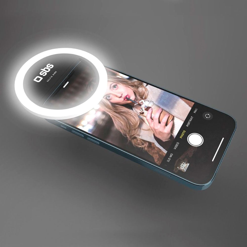 Selfie Ring Light Mini til Smartphone SBS - Sort