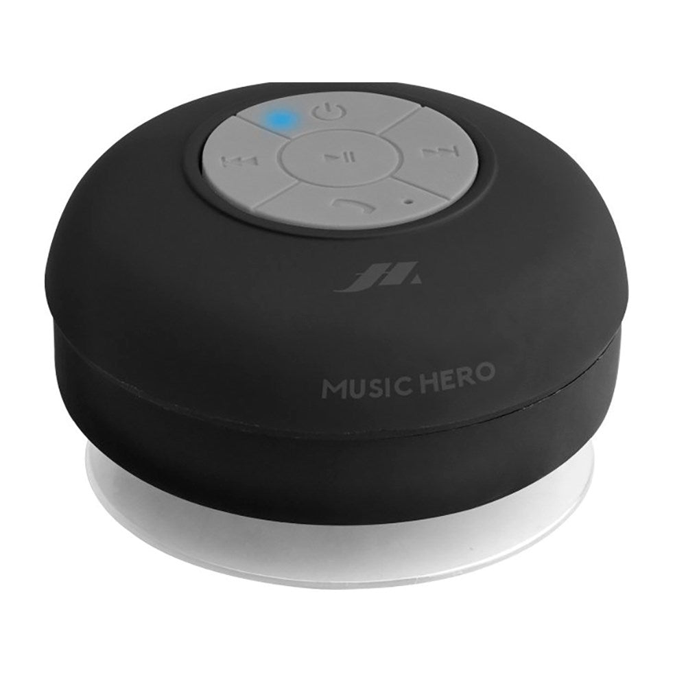 Music Hero Trådløs Bluetooth Højtaler med Sugekop - IPX4 - Sort