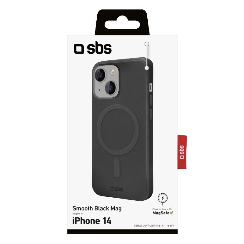 iPhone 14 / 13 SBS Smooth Mag Plastik Cover - MagSafe Kompatibel - Sort