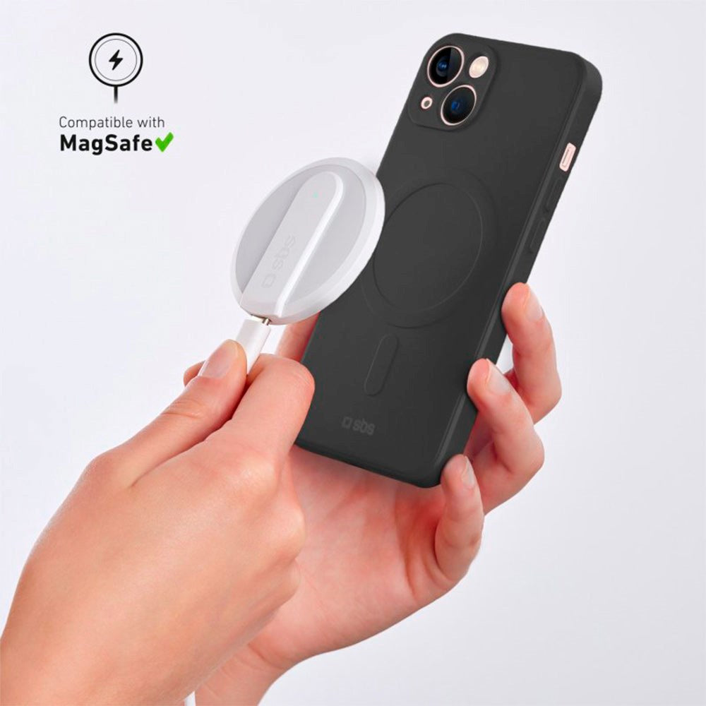iPhone 14 / 13 SBS Smooth Mag Plastik Cover - MagSafe Kompatibel - Sort