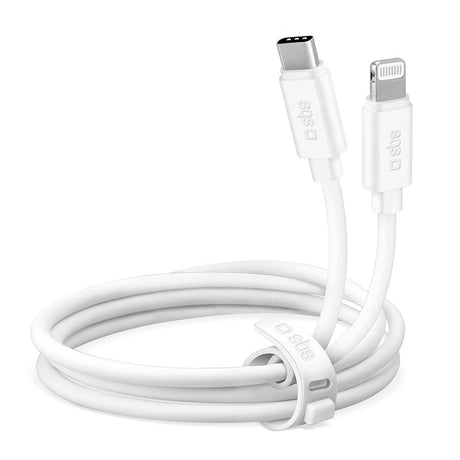 SBS Polo Collection USB-C til Lightning Ladekabel - 1.5 Meter - 480 Mbit/s - Hvid