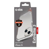 iPhone 15 SBS Extreme X3 Plastik Cover - Gennemsigtig