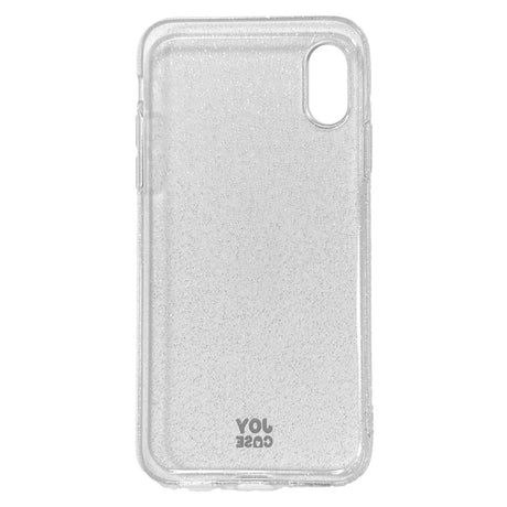 iPhone X / XS Joy Case Fleksibelt Plastik Mobil Cover m. Glimmer - Gennemsigtig / Sølv