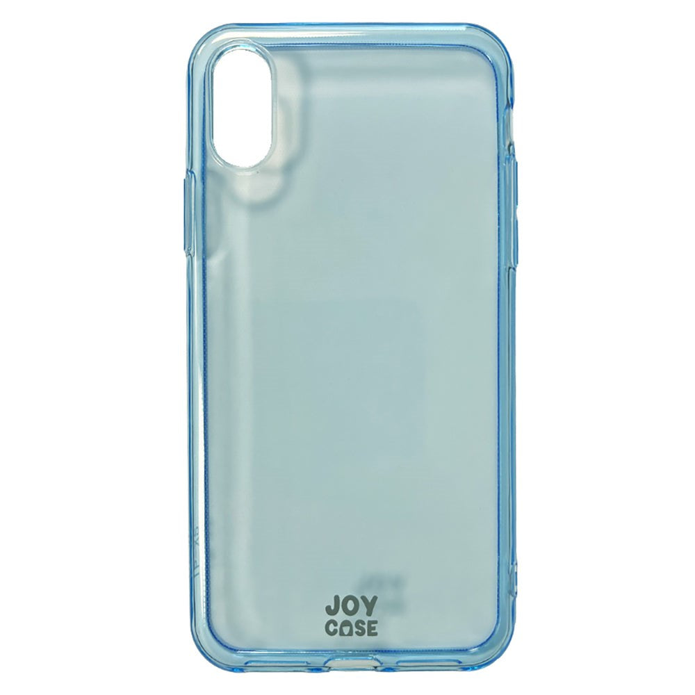 iPhone X / Xs Joy Case Fleksibelt Plastik Mobil Cover - Gennemsigtig / Blå