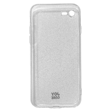 iPhone SE (2022 / 2020) / 8 / 7 Joy Case Hybrid Glitter Mobil Cover - Gennemsigtig / Sølv