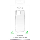 Puro iPhone 15 Plus "NUDE" Ultra Slim Bagside Cover 0.3mm - Gennemsigtig