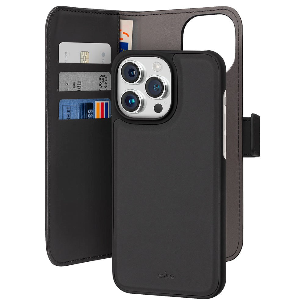 Puro iPhone 15 Pro Max Wallet Detachable 2-In-1 Flip Cover - Sort