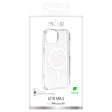 Puro iPhone 15 Lite Mag Bagside Cover - MagSafe Kompatibel - Gennemsigtig / Hvid