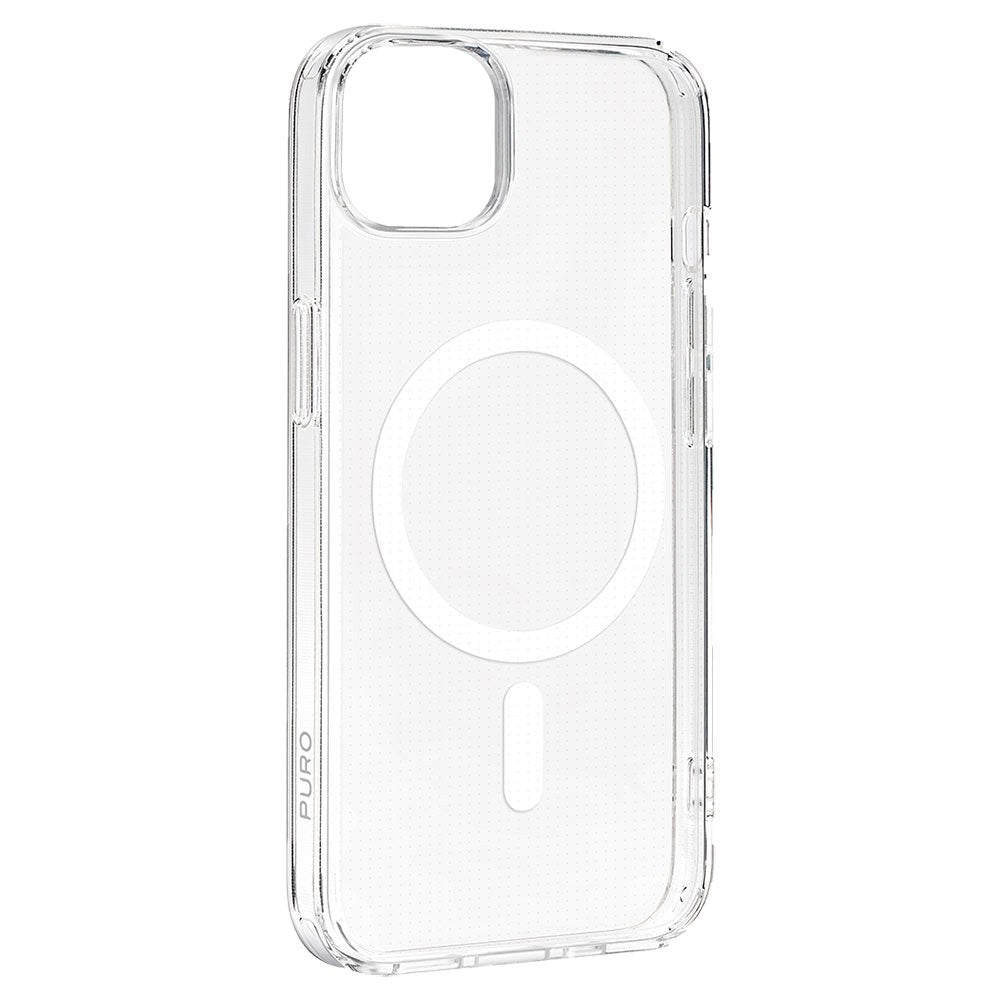 Puro iPhone 15 Plus Lite Mag Bagside Cover - MagSafe Kompatibel - Gennemsigtig / Hvid