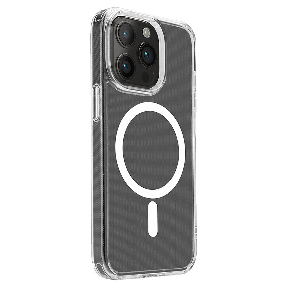 Puro iPhone 15 Pro Lite Mag Bagside Cover - MagSafe Kompatibel - Gennemsigtig / Hvid