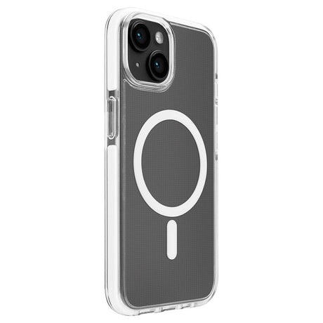 iPhone 15 Puro Lite Mag Pro Case - MagSafe Kompatibel - Gennemsigtig / Hvid