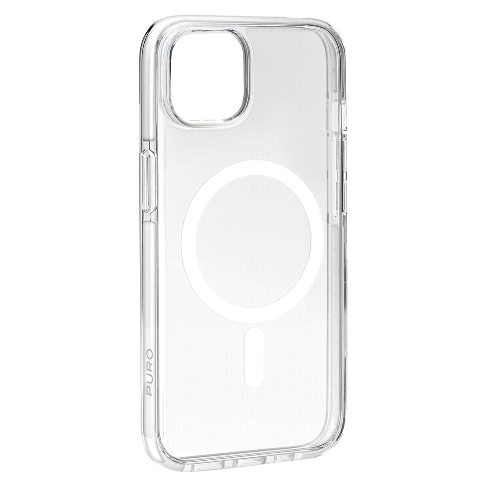 iPhone 15 Puro Lite Mag Pro Case - MagSafe Kompatibel - Gennemsigtig / Hvid