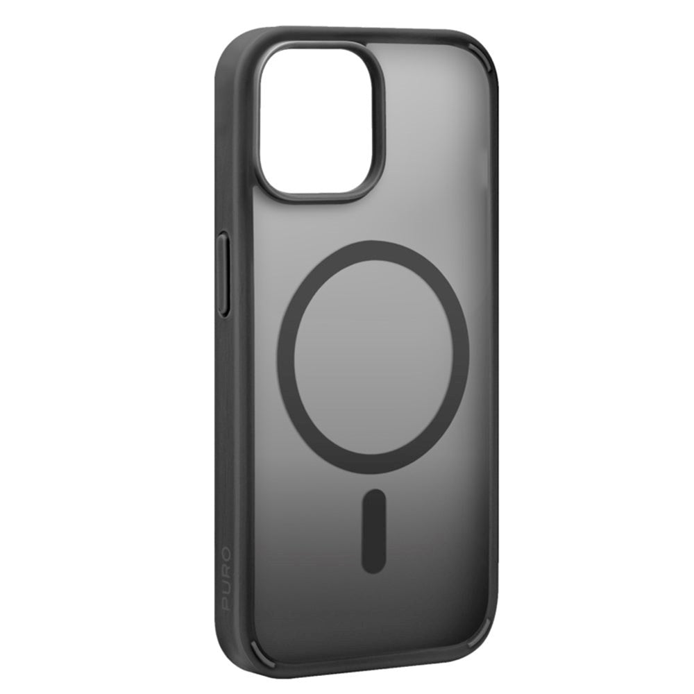 iPhone 15 Puro Gradient Case - MagSafe Kompatibel - Gennemsigtig / Sort