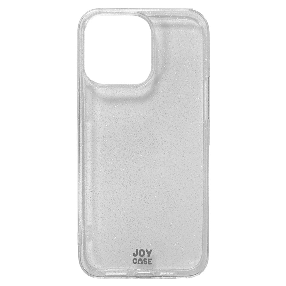 iPhone 15 Pro Max Joy Case Hybrid Glitter Mobil Cover - Gennemsigtig / Sølv