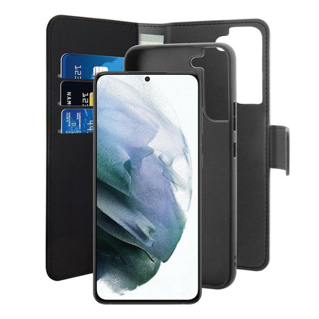 Samsung Galaxy S22 Cover Puro Wallet Detachable 2-In-1 Flip Cover - Sort