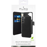 Samsung Galaxy S22+ (Plus) Cover Puro Wallet Detachable 2-In-1 Flip Cover - Sort