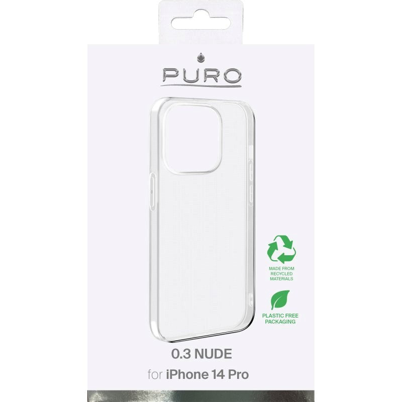 Puro iPhone 14 Pro "NUDE" Ultra Slim Bagside Cover 0.3mm - Gennemsigtig
