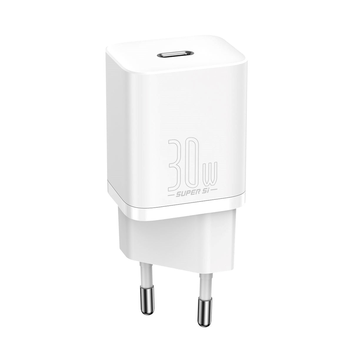 Baseus Compact PD 30W Vægoplader USB-C Quick Charge - Hvid