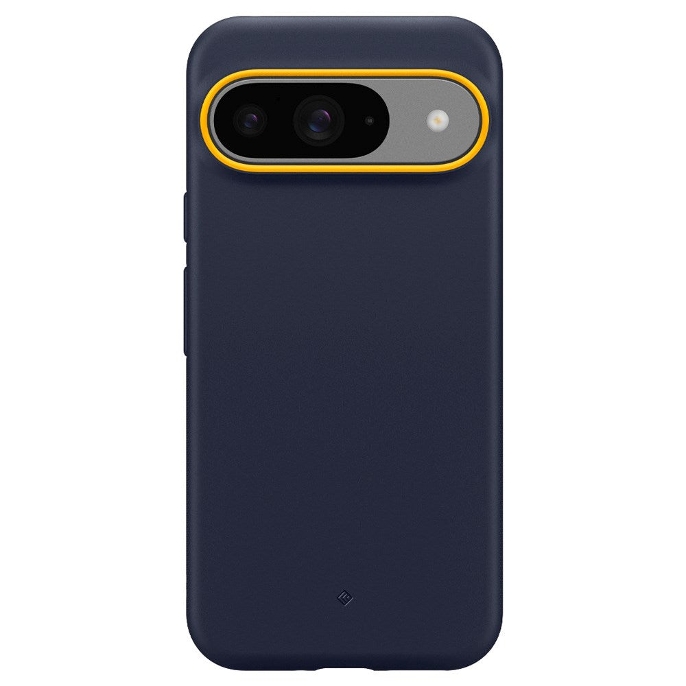 Spigen Google Pixel 9 / 9 Pro Caseology Nano Pop Fleksibelt Plastik Mobil Cover - Mørkeblå / Gul