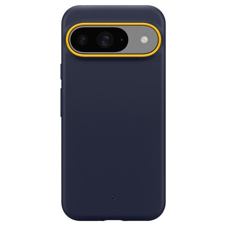 Spigen Google Pixel 9 / 9 Pro Caseology Nano Pop Fleksibelt Plastik Mobil Cover - Mørkeblå / Gul